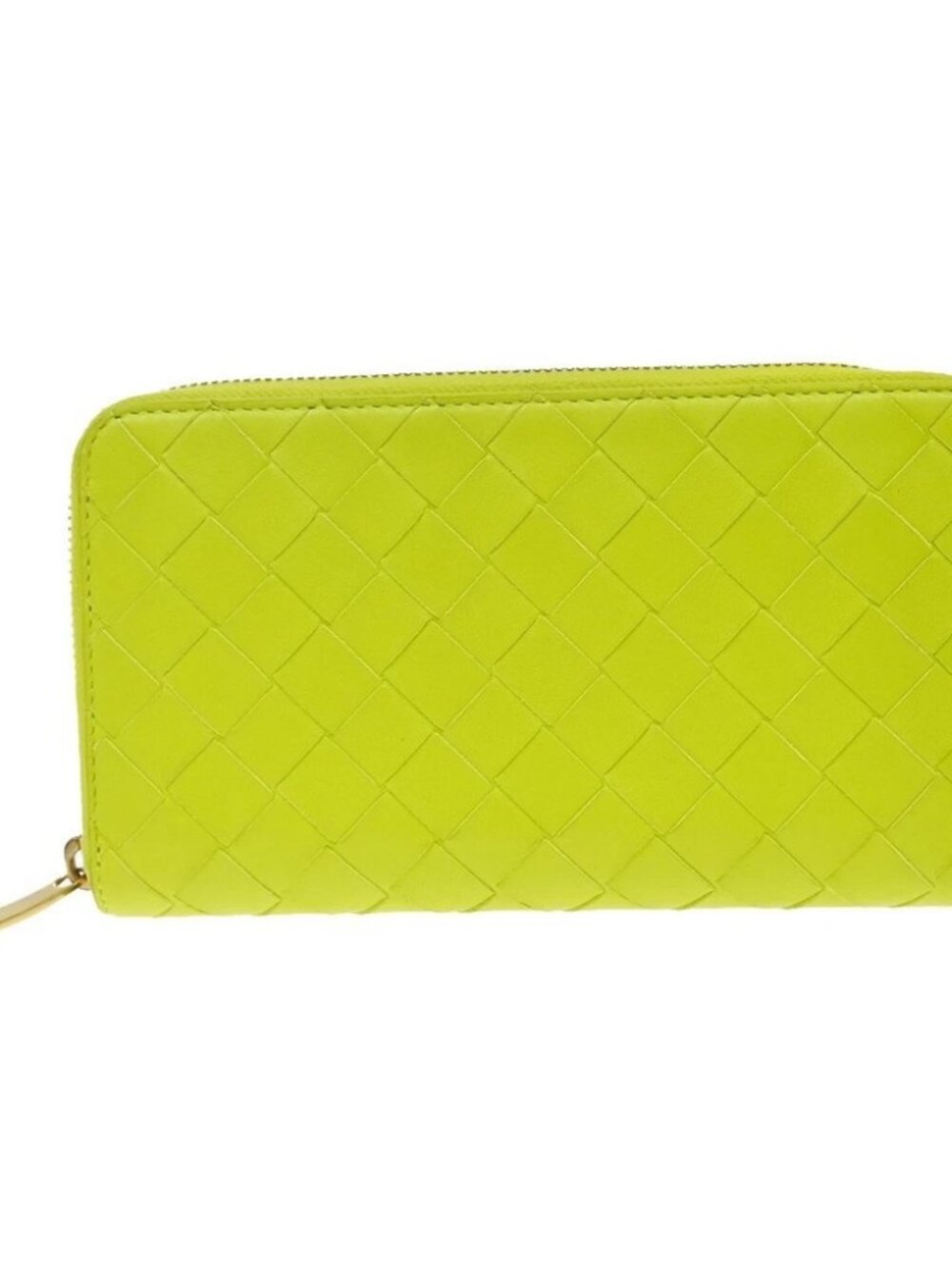 BOTTEGA VENETA Intrecciato Zip Around Long Wallet Leather Green Italy 31KD771